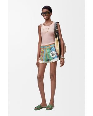 Loewe Silk-Blend Anagram Tank Top - Pink