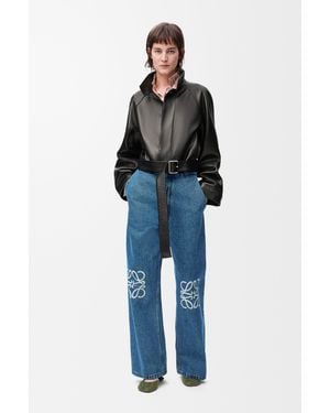 Loewe Anagram Cropped Jeans - Blue