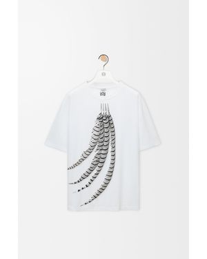 Loewe Loose Fit T-shirt In Cotton - White