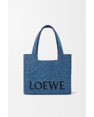 Loewe Medium Font Tote - Blue