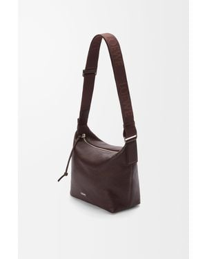 Loewe Bolso Bandolera Cubi Pequeño En Piel De Cuero Graneada Hombre - Marrón