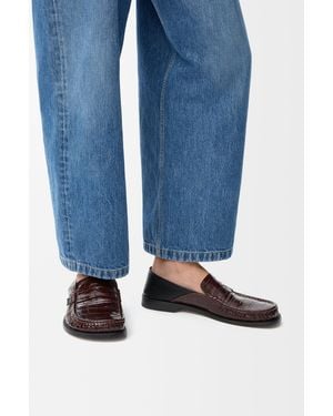 Loewe Campo Flap Back Loafer - Blue