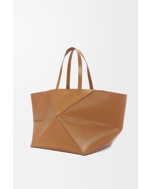 Loewe Luxury Xxl Puzzle Fold Tote In Shiny Calfskin - Multicolor