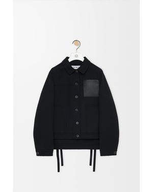 Loewe Wool-Cashmere Workwear Jacket - Black