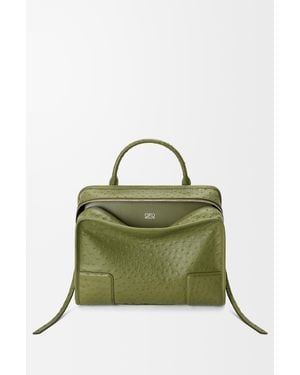 Loewe Bolso Amazona 180 Grande En Piel De Avestruz Mujer - Verde