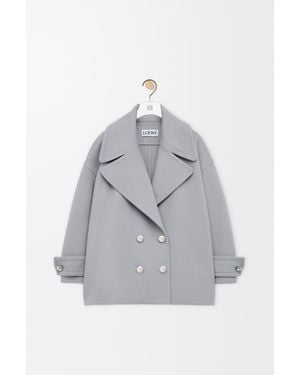 Loewe Pebble Peacoat - Grey