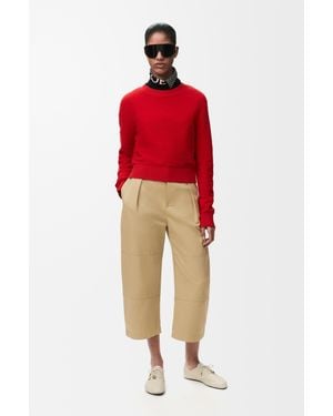 Loewe Cropped Pants - Red