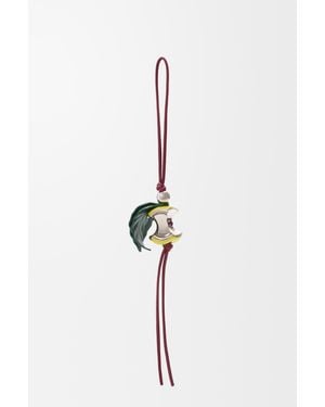 Loewe Charm Apple En Latón Y Piel De Cuero Mujer - Blanco