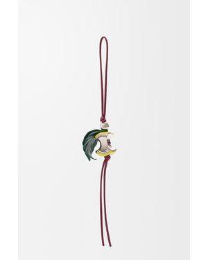 Loewe Charm Apple En Latón Y Piel De Cuero Mujer - Blanco