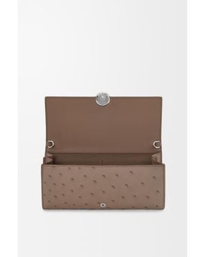 Loewe Pebble Wallet On Chain - Brown