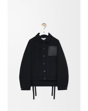 Loewe Wool-Cashmere Workwear Jacket - Black