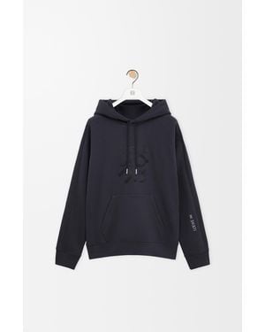 Loewe Sudadera Con Capucha En Algodónsize Hombre - Azul