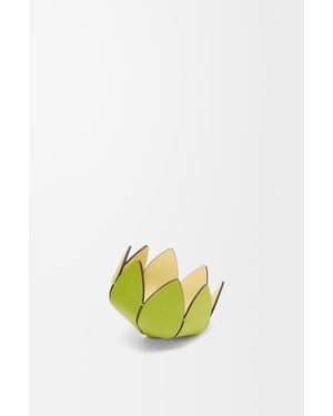 Loewe Bandeja Pequeña Con Forma De Cactus En Suave Piel De Cuero Mujer - Verde