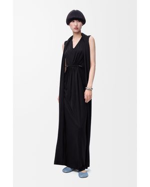 Loewe Stretch Viscose Flamenco Dress in Black | Lyst