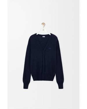 Loewe Cárdigan En Lana Merinasize Hombre - Azul
