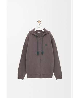 Loewe Zip-Up Hoodie - Brown