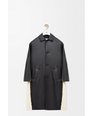 Loewe Abrigo En Piel Napa De Cordero Mujer - Negro
