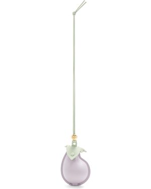 Loewe Eggplant Charm In Classic Calfskin - White