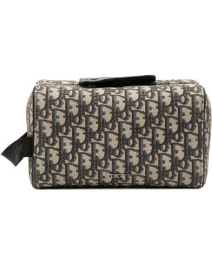 Dior Oblique Canvas Lingot Toiletry Case - Black