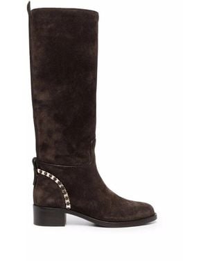Ferragamo Tawnie Below-The-Knee Boots - Brown