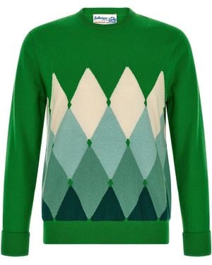 Ballantyne 'Diamond' Sweater - Green
