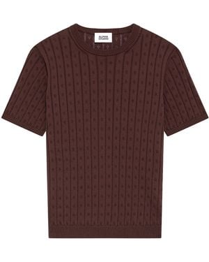 Alpha Studio Crew-Neck T-Shirt Fantasy Cotton - Brown