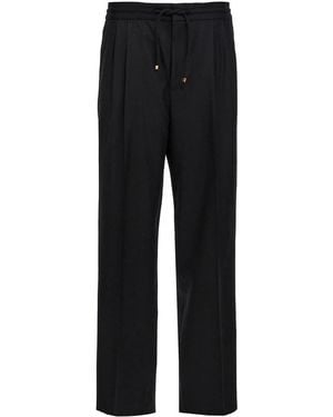 Brunello Cucinelli Front Pleat Pants - Black