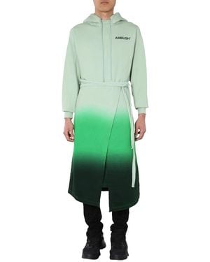 Ambush Hooded Dress With Wallet Closure - Green