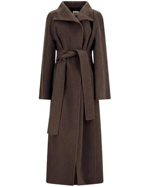 KHAITE Romare Wool Coat - Brown