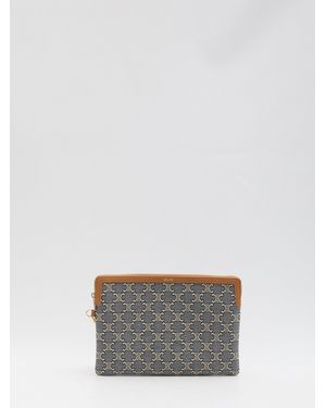 Celine Triomphe Small Clutch - Gray