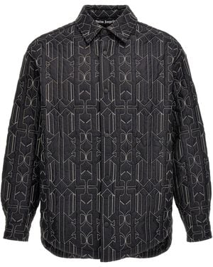 Palm Angels All Monogram Quilted Dover Jacket - Gray