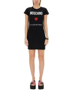 Moschino Dress With Logo - Black