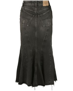 Balenciaga Denim Mermaid Skirt - Gray