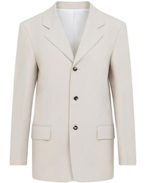 Bottega Veneta Wool Striped Jacket - White