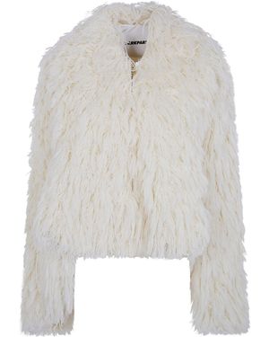 DARKPARK "Christy" Wool Fil Coupe Cape - White