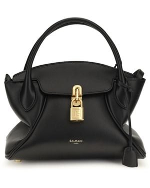 Balmain Handbag Small Pulse Day Calf Leather - Black