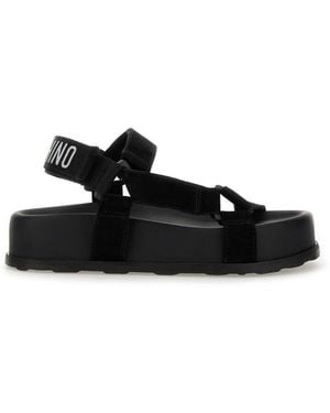 Moschino Leather Sandals - Black