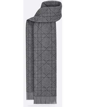 Dior Cashmere Wool Pashmina Scarves - Gray