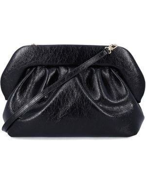 THEMOIRÈ Vegan Crumpled Leather Bios Clutch - Black
