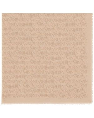 Saint Laurent Square Scarf - Natural