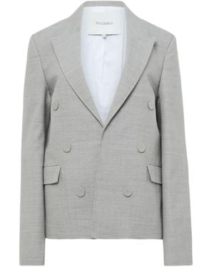 JW Anderson Wool Blazer With Double-Breasted Design - Gray