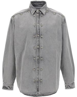 Y. Project 'Snap Off Denim' Jacket - Gray