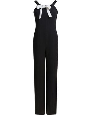 Max Mara Jumpsuit With Bow And Zipper - Black