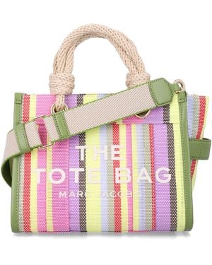 Marc Jacobs The Tote Bag Small Striped - Pink