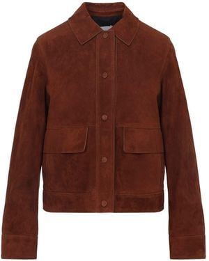Yves Salomon Leather Jackets - Brown