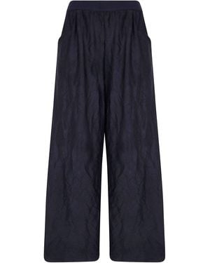 Maria Calderara Pockets Pantsfaux Suede Pants - Blue