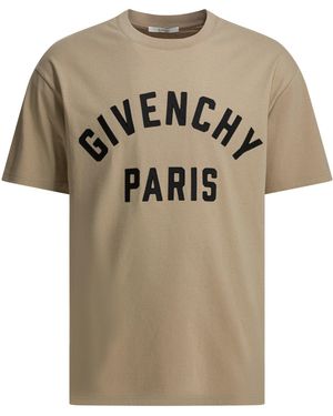 Givenchy Paris" Crewneck T-Shirt - Natural