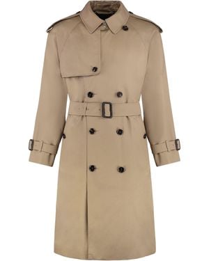 Burberry Chestwood Trench Coat Cotton Raincoats - Natural