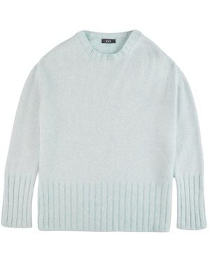 Fay Knitted Long-Sleeve Sweater - White