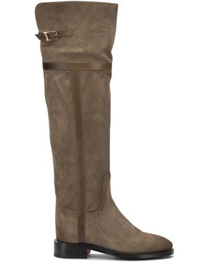 Santoni "Janelle" Knee-High Boots - Brown